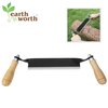 Earth Worth 8-inch Draw Knife, Straight Draw Shaver, wood Grip Handles, Blade Cover Debarking Tool 83-DT5223